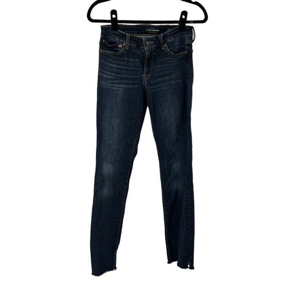 Lucky Brand Sweet Straight Dark Wash Raw Hem Jeans 2/26 - Picture 1 of 12